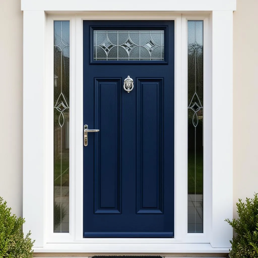 Navy Blue with Glass Panels - Winchester